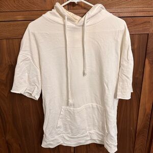 Zara Cream Hoodie with Drawstrings